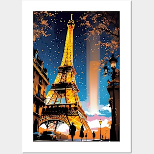 Eiffel tower in Twilight Posters and Art